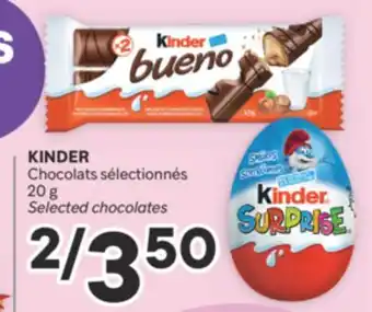 Brunet KINDER Chocolats sélectionnés offer