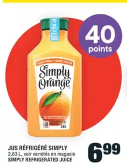 Super C JUS RÉFRIGÉRÉ SIMPLY | SIMPLY REFRIGERATED JUICE offer