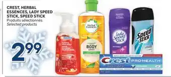 Brunet CREST, HERBAL ESSENCES, LADY SPEED STICK, SPEED STICK Produits sélectionnés offer