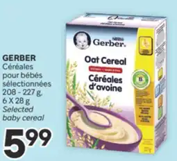 Brunet GERBER Céréales pour bébés sélectionnées offer