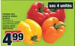 Super C POIVRONS DOUX ASSORTIS, ROUGES OU VERTS | ASSORTED, RED OR GREEN PEPPERS offer