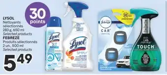 Brunet LYSOL Nettoyants sélectionnés, FEBREZE Produits sélectionnés offer