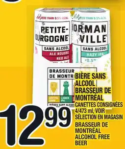 Marche Ami BIÈRE SANS ALCOOL BRASSEUR DE MONTRÉAL | BRASSEUR DE MONTRÉAL ALCOHOL FREE BEER offer