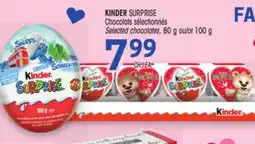 Uniprix KINDER SURPRISE Chocolats sélectionnés / Selected chocolates offer