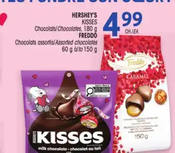 Uniprix HERSHEY'S KISSES Chocolats/Chocolates, FREDDO Chocolats assortis/Assorted chocolates offer