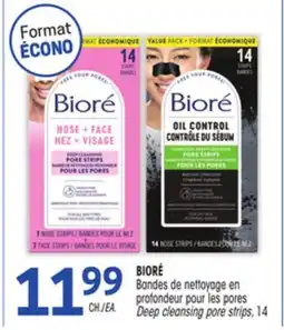 Uniprix BIORÉ Bandes de nettoyage en profondeur pour les pores / Deep cleansing pore strips offer