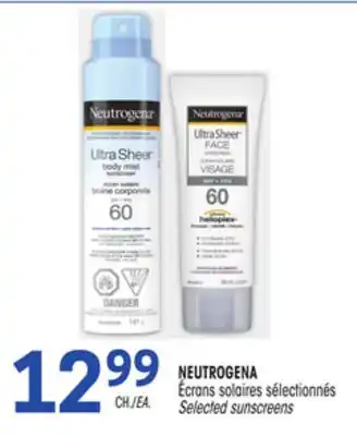 Uniprix NEUTROGENA Écrans solaires sélectionnés/Selected sunscreens offer