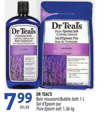 Uniprix DR TEAL'S Bain moussant/Bubble bath, Sel d'Epsom pur Pure Epsom salt offer