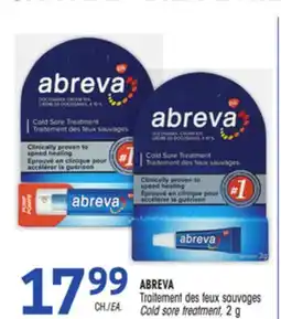 Uniprix ABREVA Traitement des feux sauvages / Cold sore treatment offer