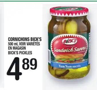 Marche Ami CORNICHONS BICK'S | BICK'S PICKLES offer