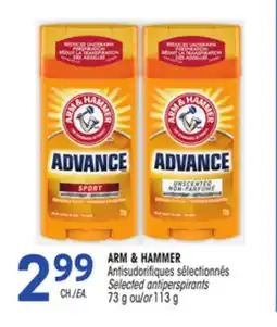 Uniprix Arm & Hammer Antisudorifiques sélectionnés/Selected antiperspirants offer