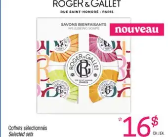 Uniprix ROGER & GALLET Coffrets sélectionnés/Selected sets offer