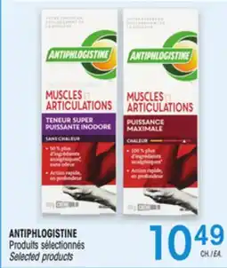 Uniprix ANTIPHLOGISTINE Produits sélectionnés / Selected products offer