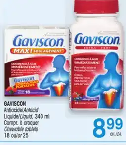 Uniprix GAVISCON Antiacide/Antacid, Compr. à croquer / Chewable tablets offer