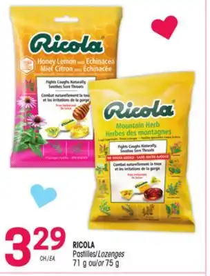 Uniprix RICOLA Pastilles/Lozenges offer