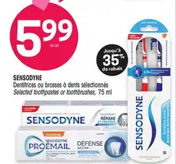 Uniprix SENSODYNE Dentifrices ou brosses à dents sélectionnés / Selected toothpastes or toothbrushes offer