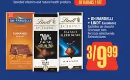 Jean Coutu GHIRARDELLI, LINDT Excellence Chocolate bars offer