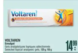 Jean Coutu VOLTAREN Emulgel Selected topical analgesic gels offer