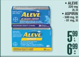 Jean Coutu ALEVE, ASPIRIN offer