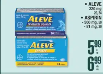 Jean Coutu ALEVE, ASPIRIN offer