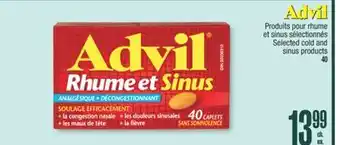 Jean Coutu Advil Selected cold and sinus products offer