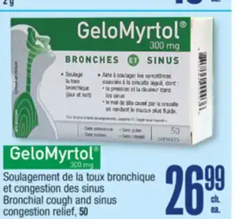 Jean Coutu GELOMYRTOL Bronchial cough and sinus congestion relief offer