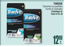 Jean Coutu THRIVE Gums or lozenges offer