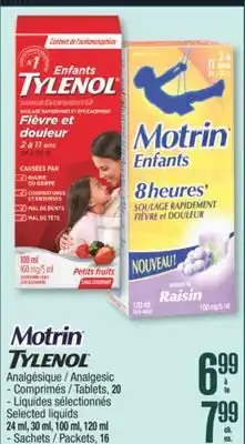 Jean Coutu MOTRIN, TYLENOL Analgesic Selected Products offer