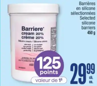 Jean Coutu Selected silicone barriers offer