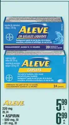 Jean Coutu ALEVE, ASPIRIN Selected Products offer