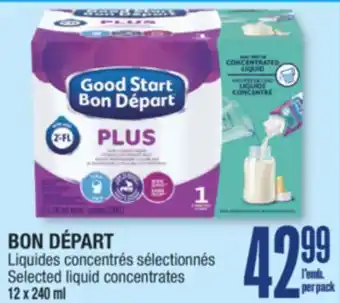 Jean Coutu BON DÉPART Selected liquid concentrates offer