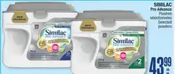 Jean Coutu SIMILAC Pro Advance Selected powders offer