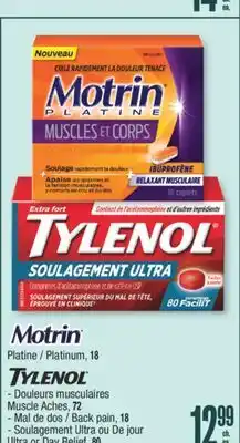 Jean Coutu MOTRIN, TYLENOL Platinum offer