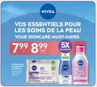 Jean Coutu Selected NIVEA Face Cleansing products offer