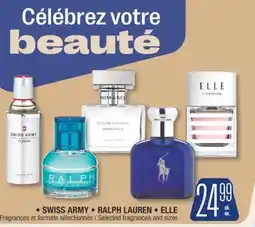 Jean Coutu SWISS ARMY, RALPH LAUREN, ELLE Selected fragrances and sizes offer