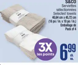 Jean Coutu S&CO Selected towels offer