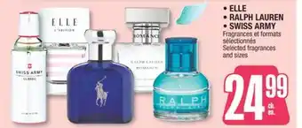 Jean Coutu ELLE, RALPH LAUREN, SWISS ARMY Selected fragrances and sizes offer