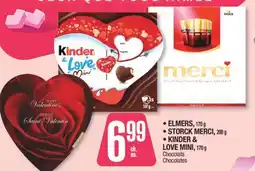 Jean Coutu ELMERS, 170 g STORCK MERCI, 200 g KINDER & LOVE MINI, 170 g offer