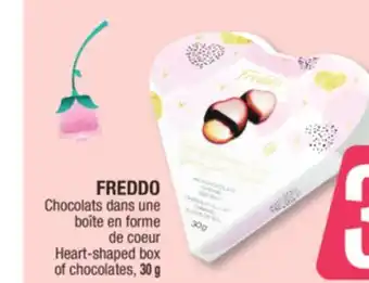 Jean Coutu FREDDO Heart-shaped box of chocolates offer