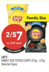 Shoppers Drug Mart Lays family size potato chips offer