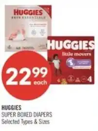 Shoppers Drug Mart Huggies super boxed diapers offer