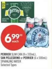 Shoppers Drug Mart Perrier slim can, san pellegrino or perrier offer