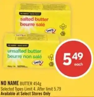 Shoppers Drug Mart No name butter offer