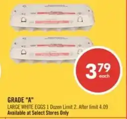 Shoppers Drug Mart Grade "A" large white eggs offer