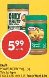 Shoppers Drug Mart Kraft peanut butter offer