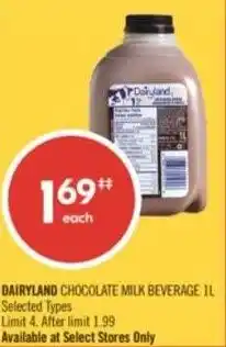 Shoppers Drug Mart Dairyland chocolate milk beverage offer