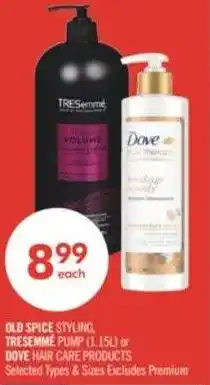 Shoppers Drug Mart Old spice styling tresemme pump or dove hair care offer