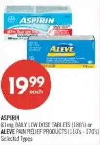 Shoppers Drug Mart Aspirin or Aleve offer