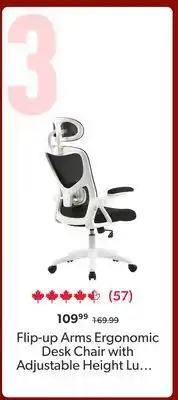 Shopper+ Flip-up Arms Ergonomic Desk Chair with Adjustable Height Lu offer