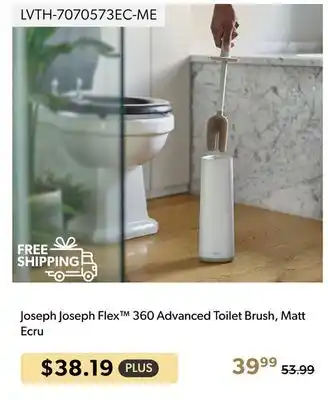 Shopper+ Joseph Joseph Flex 360 Advanced Toilet Brush, Matt Ecru offer